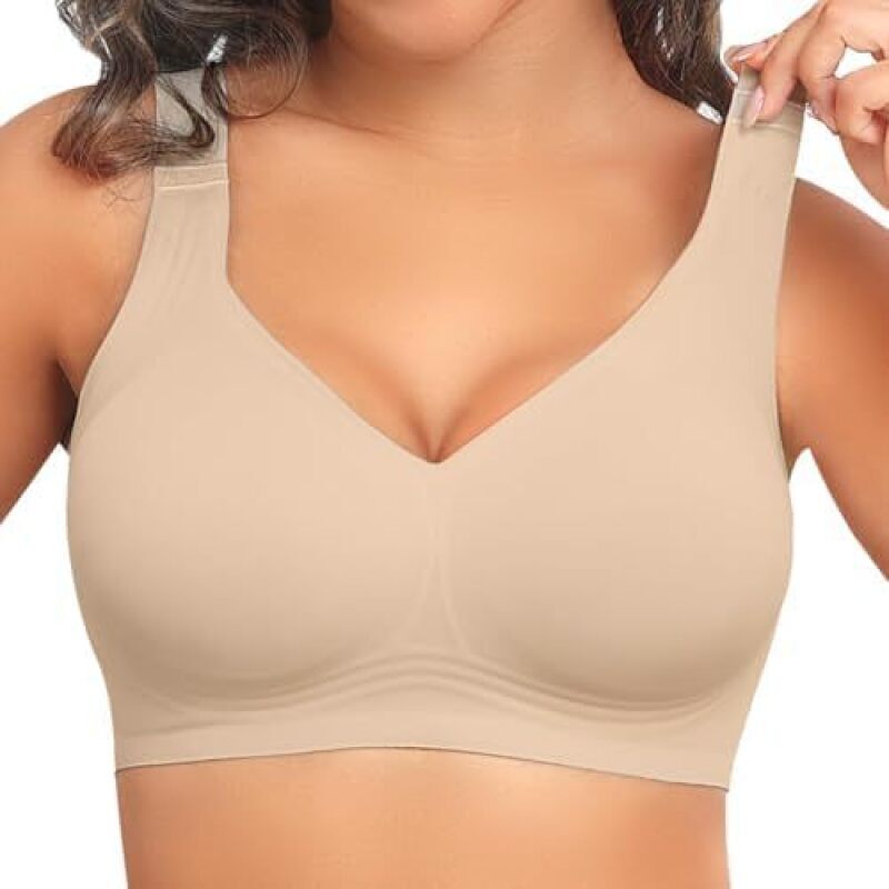 Mastectomy Bra Pocket - 여성용 심리스 무선 푸쉬업 브라 풀커버