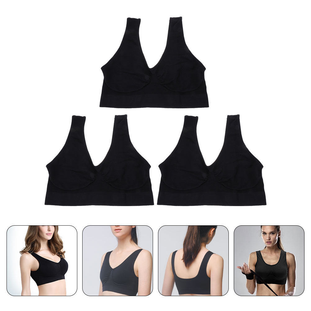 Wirefree Bra Comfort - 3개입 요가 브라, 와이어리스 스포츠 속옷,