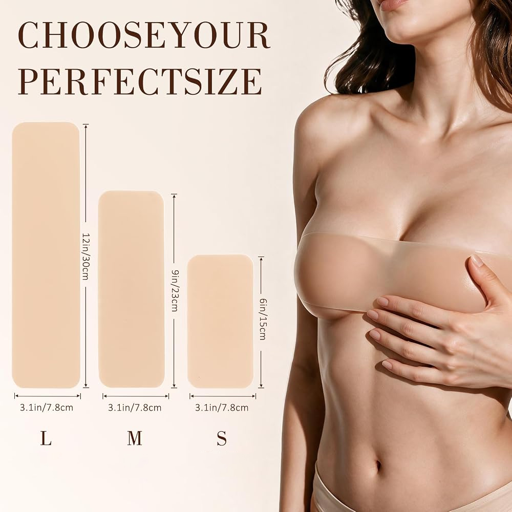 6개입 재사용 가능한 사전 절단 실리콘 가슴 테이프 접 - Strapless Bra Adhesive 리뷰 및 가격