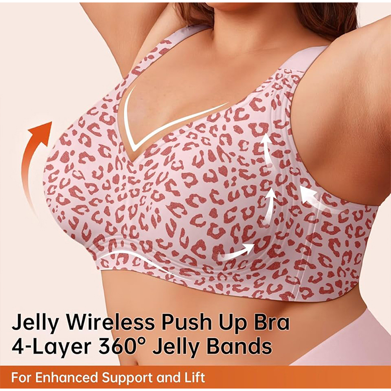 레오파드 프린트 젤리 브라 여성용 와이어프리 심리스 풀 - Mastectomy Bra Pocket 리뷰 및 가격