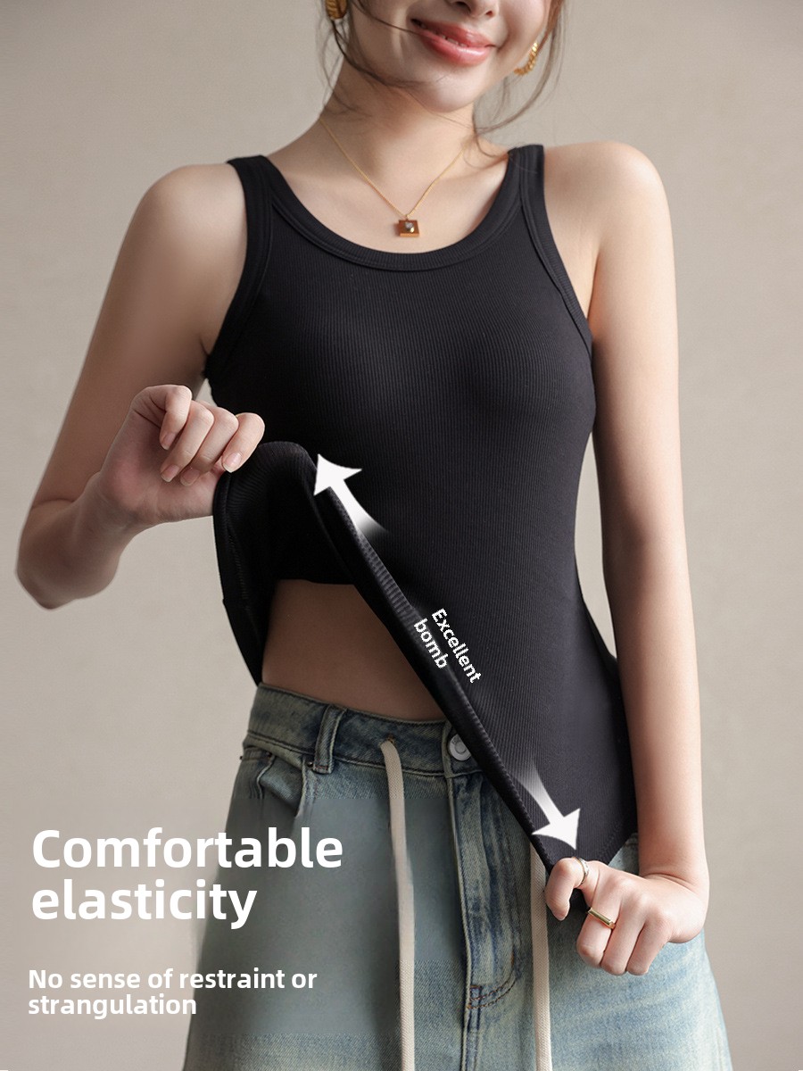 2025 여름 여성 Strappy Tank Top 내장 - T Shirt Bra Seamless 리뷰 및 가격